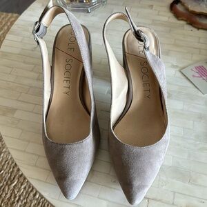 Sole Society Suede Slingbacks